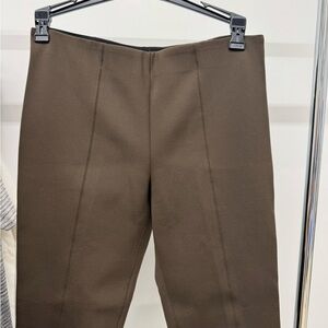 Theory Scuba brown slit front crops M